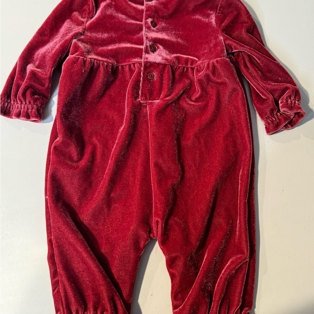 Just One You by Carters Velvet Coverall & Headband, Size 3M - Picture 7 of 8